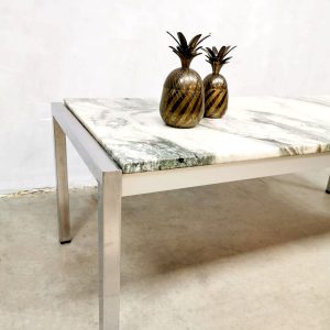 Midcentury Italian design marble coffee table marmeren salontafel