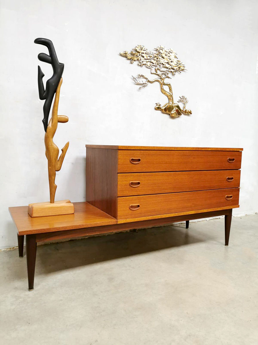 Verbazingwekkend Vintage Danish design cabinet chest of drawers tv meubel ladekast QA-74
