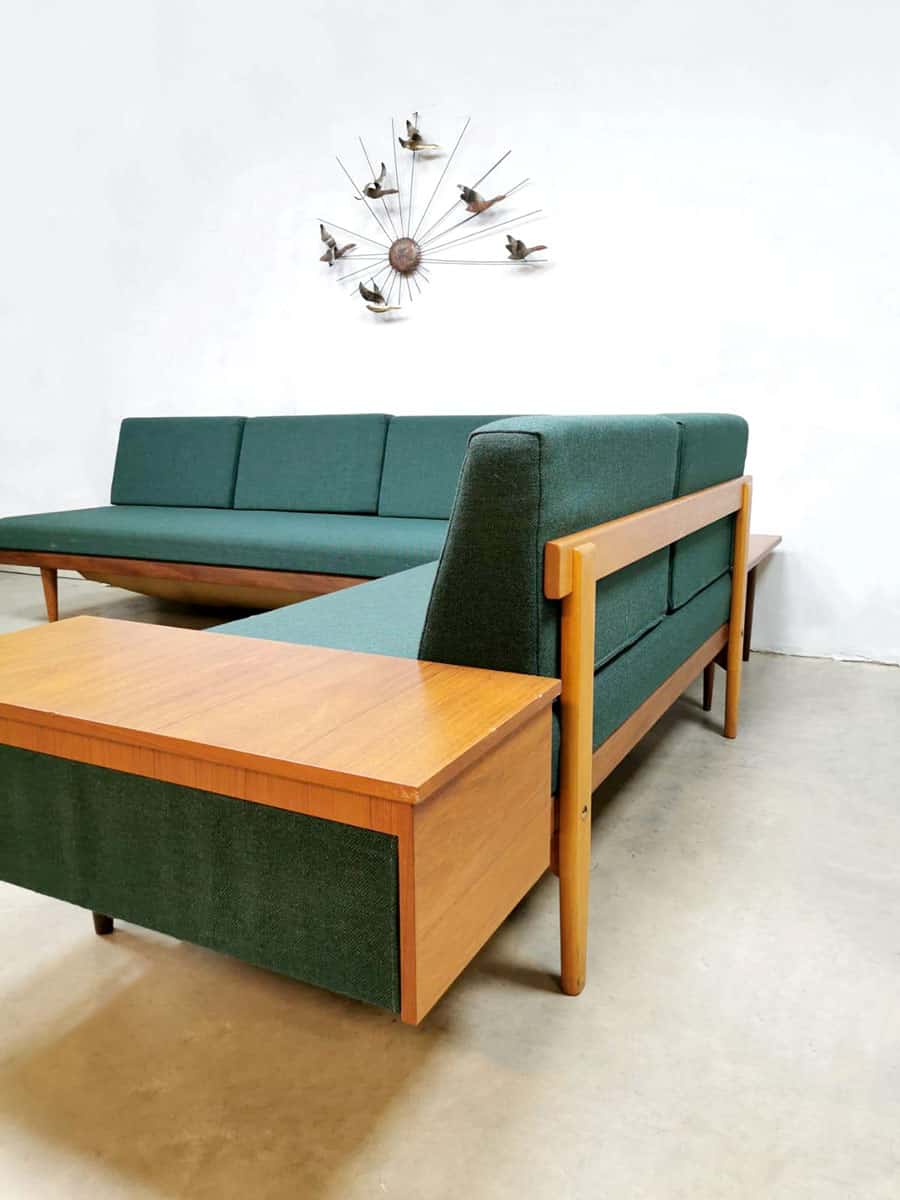 vintage Danish design modular sofa daybed Deense bank slaapbank 7