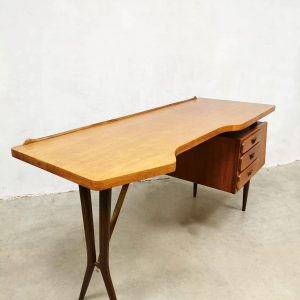 vintage sixties bureau desk office time teak wood Louis van Teeffelen