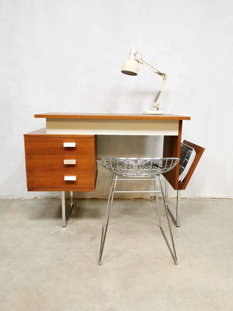 Vintage Dutch design sixties desk bureau minimalism