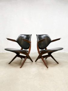 Louis van Teeffelen vintage webe scissor fauteuil lounge Pelican