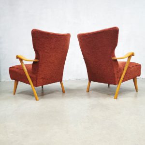 vintage armchair wingback retro Patijn dutch design stoel fauteuil