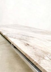 vintage chrome marble coffee table
