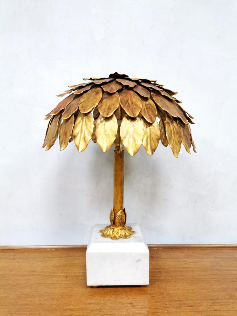 vintage marble gold table lamp hollywood regency tafel lamp