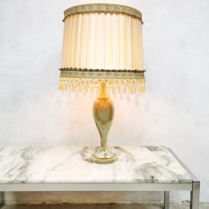 Vintage onyx marble table lamp tafel lamp Hollywood regency style