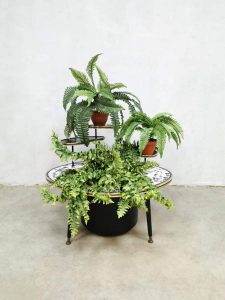 vintage planter plant stand plantenstandaard mosaic