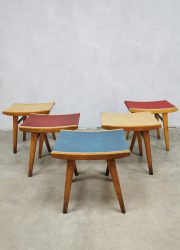 Retro voetenbank fifties vintage sixties stool ottoman color