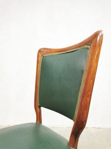 Italian Paolo Buffa vintage design diningtable diningchairs eetkamerset stoelen tafel brass