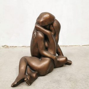 vintage sculpture beeld Arnold Bergere Leonardo beeld krijt
