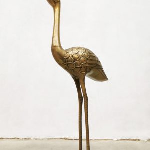 Vintage brass crane bird messing kraanvogel