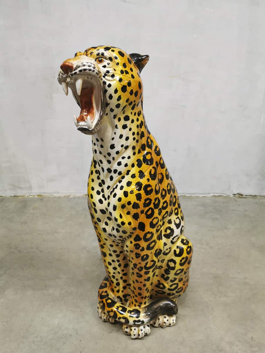 Italian ceramic cheetah tiger tijger keramiek