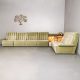 Vintage modular velvet sofa lounge bank & side table 'verlicht'