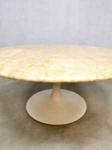 vintage Italiaanse marmeren salontafel coffee table marble sixties Italy