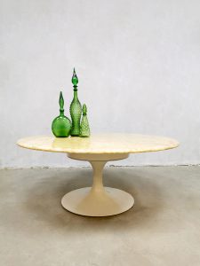 vintage Italiaanse marmeren salontafel coffee table marble sixties Italy