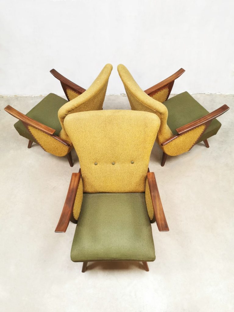 Midcentury Scandinavian design armchairs lounge fauteuils