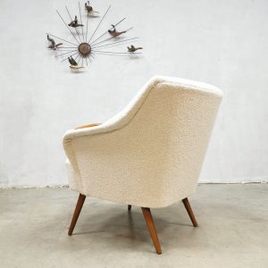 vintage cocktail chair fauteuil Teddy fabric cocktail chair armchair