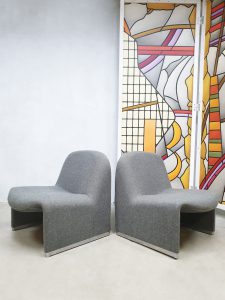 vintage Italian design lounge chairs Castelli Piretti Alky Artifort chairs