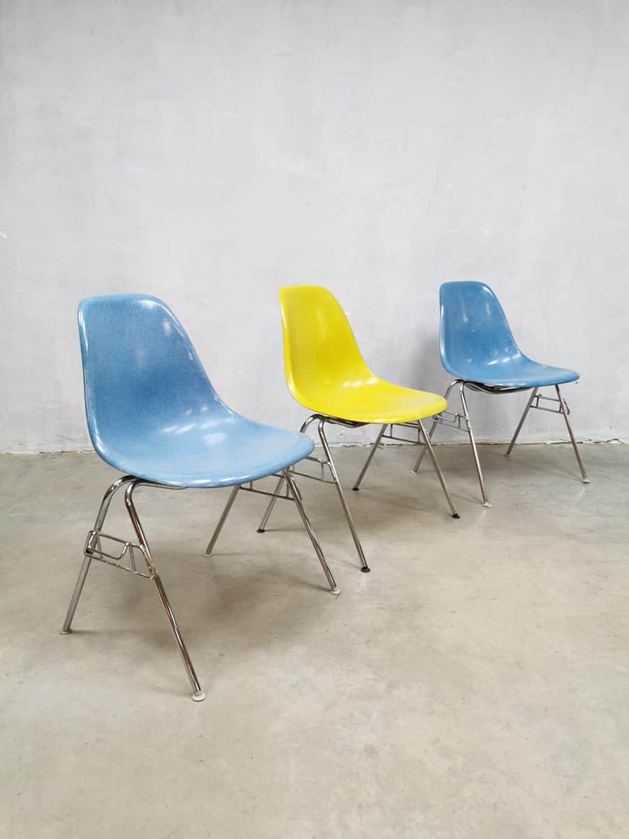 materiaal Maken Trouw Vintage fiberglass shell chairs eetkamerstoelen Vitra Eames Herman Miller |  Bestwelhip
