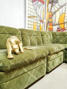 midcentury sofa modulaire bank modular lounge sofa green velvet