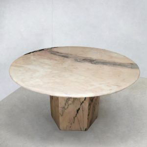Midcentury Italian design marble dining table eetkamertafel marmer