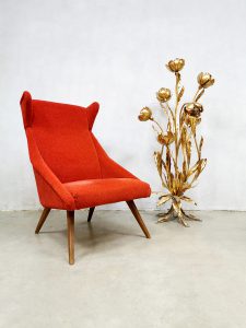vintage Danish lounge chair wingback oorfauteuil