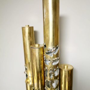 vintage design brass wandlamp wall scone jaren 90