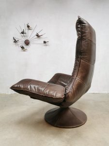 Vintage Gerard van den Berg fauteuil leather Wammes chair