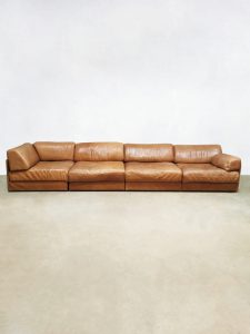 De Sede leather sofa bank DS76 modular lounge set