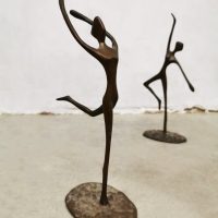 Vintage brass ballet dancers ballerina beeldje bronze figurines