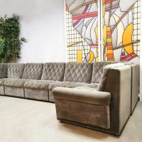 Vintage design brown modular sofa bruin elementen bank
