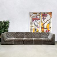 Vintage design modular sofa elementen bank 'Stitched'