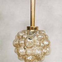 Vintage design bubble amber pendant Helena Tynell Glashutte Limburg 70's hanglamp