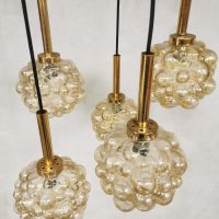 vintage eclectic light lamp pendant luster brass design Glashutte Limburg
