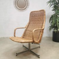 Vintage dutch design rattan swivel chair rotan Dirk van Sliedregt Noordwolde