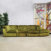 Vintage modular sofa velvet modulaire bank 'Luxurious green'