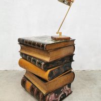 bijzettafel vintage art deco stacked books sidetable