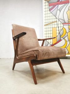 Deens design lounge set vintage Danish fauteuil armchairs sofa bank