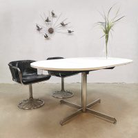 vintage design eames style dining table white chrome eetkamertafel