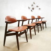 vintage dutch design eetkamerstoelen cowhorn chairs dinner chairs