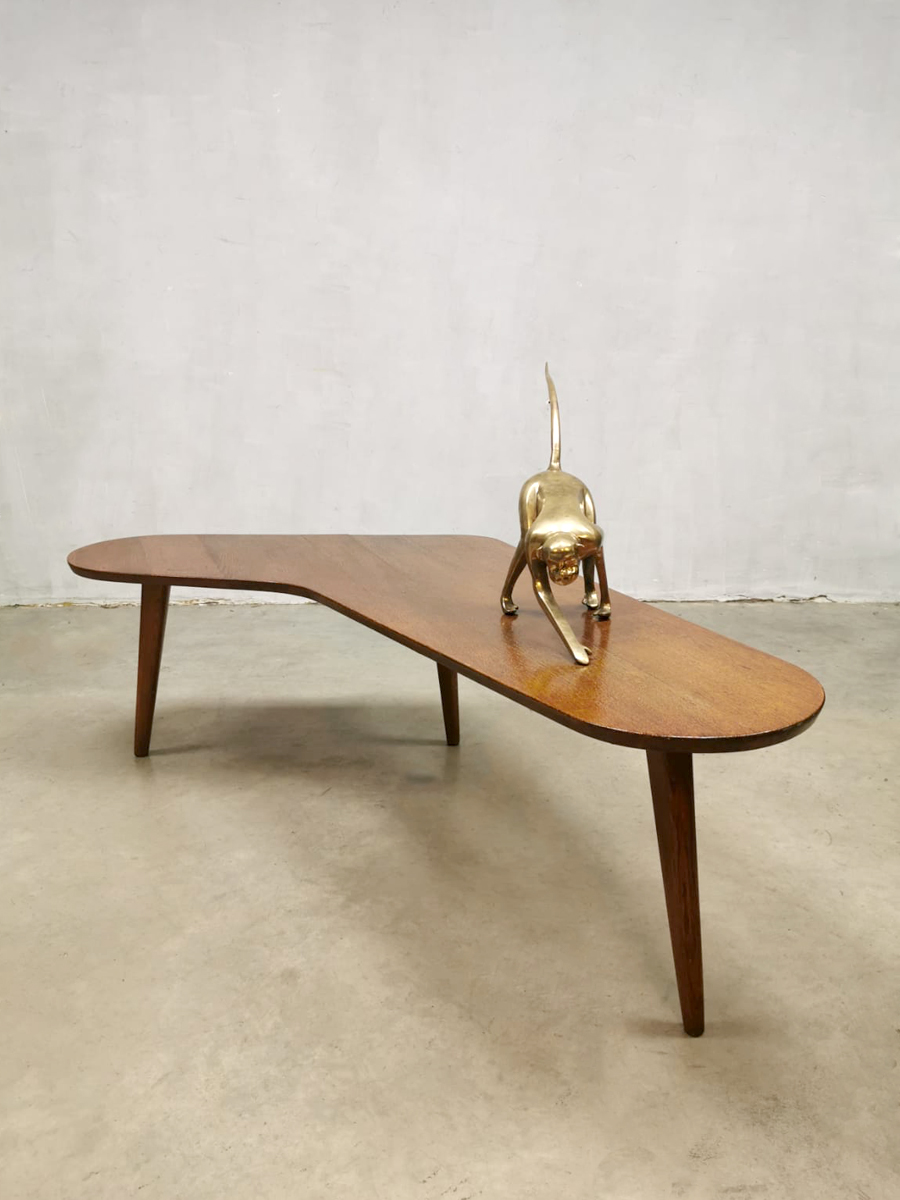 Vintage Dutch design coffee table Bovenkamp bijzettafel 'boomerang'