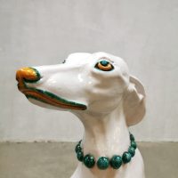 Vintage Italian design ceramic dog hond keramiek beeld