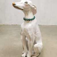 Vintage Italian design ceramic dog hond keramiek beeld sculpture