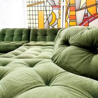 Velvet modulaire elementen bank vintage modular sofa retro seventies design