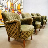 Vintage armchair cocktail chair lounge fauteuil print 'ton sur ton'
