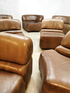 vintage design leather sofa Cosmos de Sede 1970 leren lounge bank