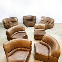 vintage modulaire leren lounge bank modular leather sofa de Sede Cosmos Swiss design