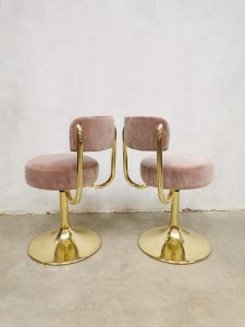 Midcentury Borje Johanson stools chairs 'Pink eclectic pearl'