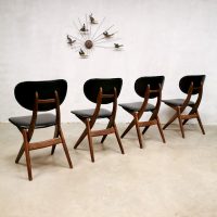 Louis van Teeffelen vintage design eetkamerstoelen Webe dining chairs scissor