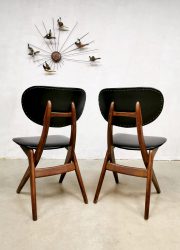 Vintage design dining chairs scissor legs eetkamerstoelen Webe Louis van Teeffelen